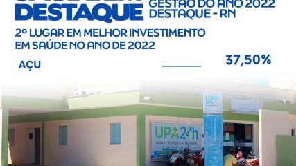 Assú é destaque na saúde e recebe prêmio do Igovi