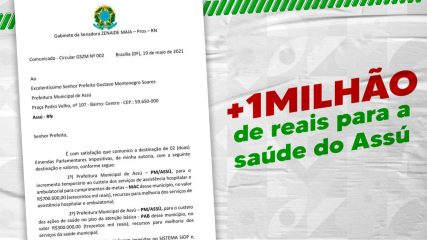 Assú receberá 1 milhão de reais para a saúde pública