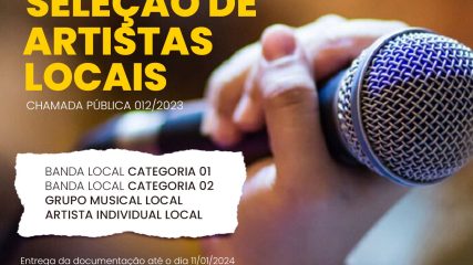 Prefeitura abre chamada pública para futura contratação de artistas locais