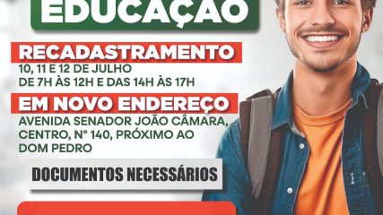 RECADASTRAMENTO DO BOLSA EDUCAÇÃO