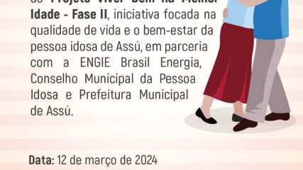 idosos assuenses ganham nesta terça-feira (12) mais um projeto destinado à qualidade de vida da pessoa da terceira idade
